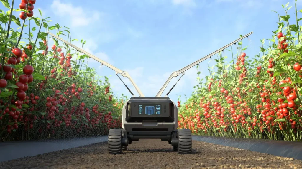 spraying crops with robots